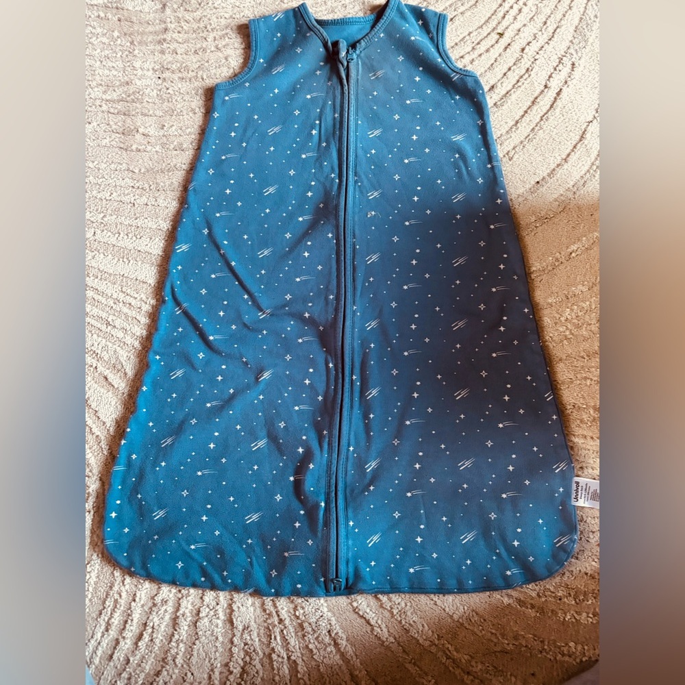 Blue Sleeveless Sleep Sack with Starry Design